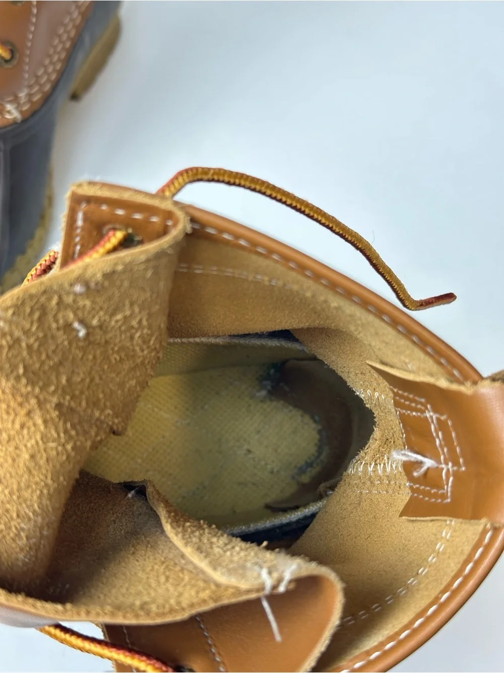 L.L. Bean Tan Leather Lace-Up Bean Boots Size 6
